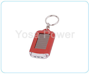 3LED mini plastic solar energy keychain torch
