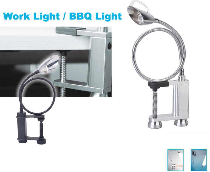 6LED 3*AAA iron BBQ light with flexible arm and magnet