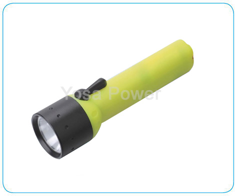 Plastic diving Flashlight with yellow color