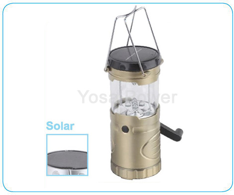 5 led rechargeable LED garden lantern with solar power
