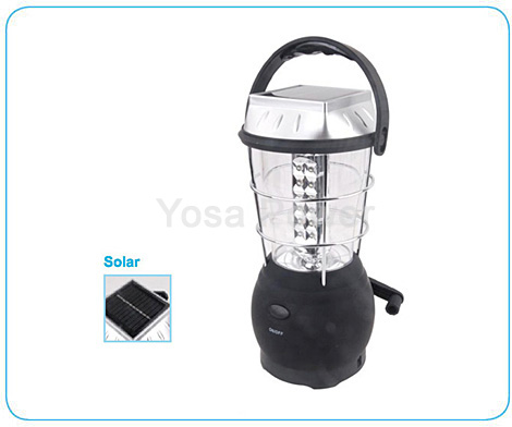 36LED Dynamo rechargeable camping lantern with solar pannel