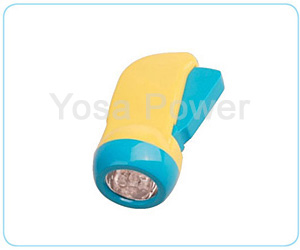 LED Colorful Plastic torch with hand crank