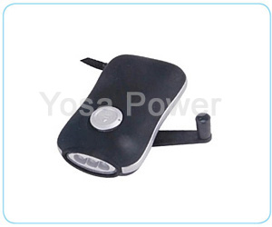 3 LED dynamo colored plastic spotlight