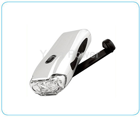 3 LED Energy-saving multi-mode flashlight with dynamo crank