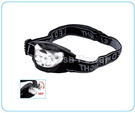 3 LED plastic outdoor hungting headlamp torch