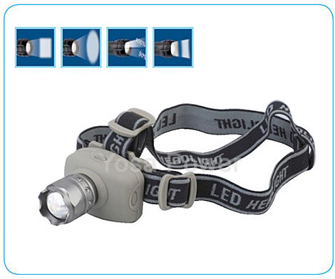 3*AAA 3W multi-function aluminium hunting headlamp with zoom