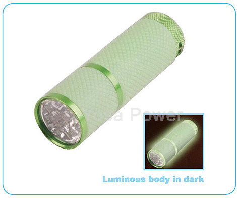 Promotional Colorful aluminum flashlight with rubber