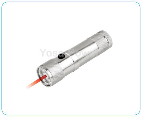 3*AAA 5 super bright LED aluminium spotlight with 1 red laser