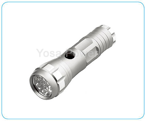 12 LED 3*AAA aluminium LED spotlight with silver color