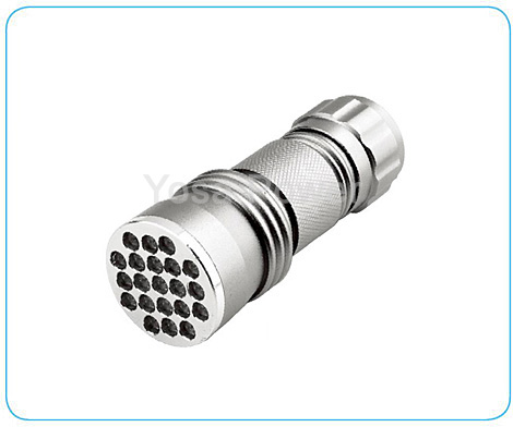 21 LED camouflage aluminium flashlight with campass