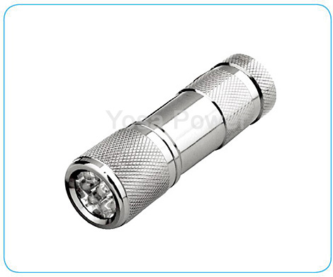9 LED silver aluminium LED spotlight
