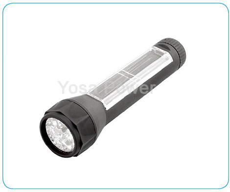 10LED black plastic spotlight with solar panel