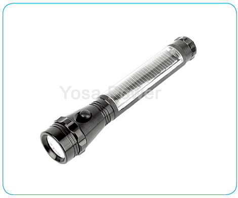 6LED Solar power Ni-MH aluminium Torch