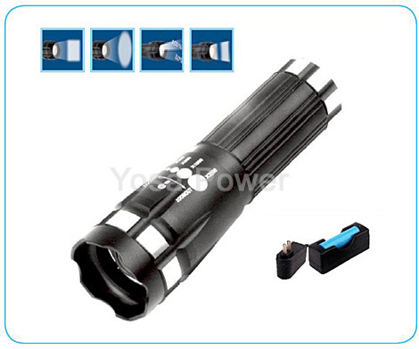 3xAAA small size LED aluminium torch with zoom