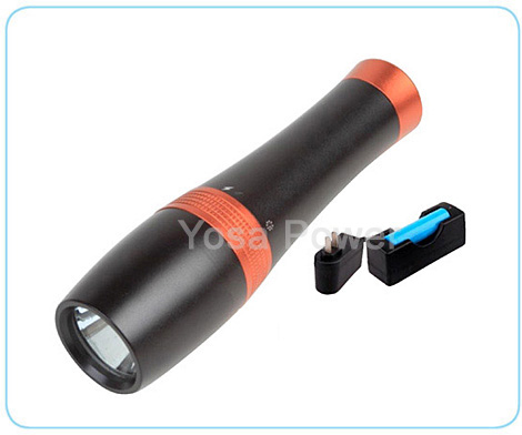 Li-ion aluminium diving Torch with rotary switch