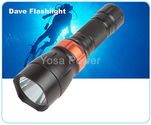 Aluminium diving Flashlight with rotary switch