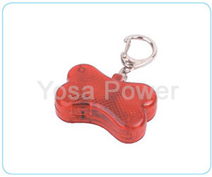 Heart-shaped 2LED mini plastic keychain torch