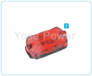 2*AAA 5LED plastic road bicycle tail blinking light