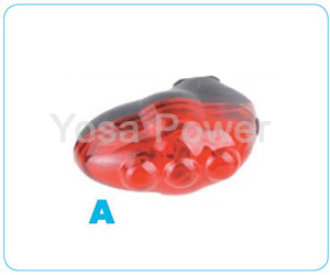 2*AAA 5LED plastic road bicycle tail blinking light