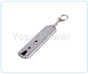 2LED+ red laser plastic keychain torch