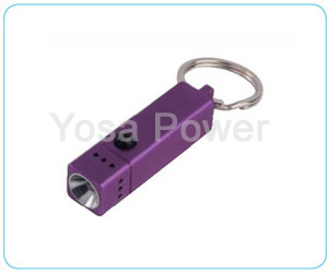 LED 3*AG13 Colored aluminium flashlight with key ring