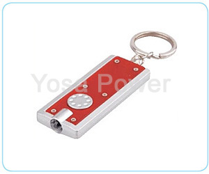 3*AG10 Colored keychain plastic LED flashlight