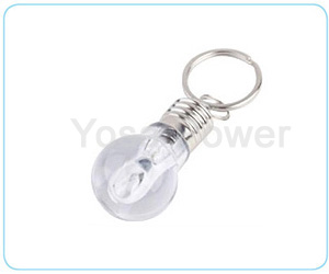 LED 3*AG13 bulb shape glass mini keychain lamp