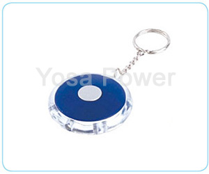 3*AG Colorful round shape keychain plastic LED torch