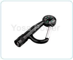 LED 4*AG13 colored mini climbing aluminium torch with compass